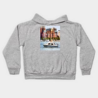 Baltimore MD - Cabin Cruiser by Baltimore Skyline Kids Hoodie